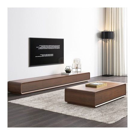 Kệ Tivi Gỗ Tự Nhiên Phong Cách Bắc Âu Nâu Cho Phòng Khách Nhỏ