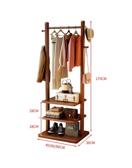 Kệ Treo Quần Áo Gỗ 3 Tầng Tiết Kiệm Không Gian