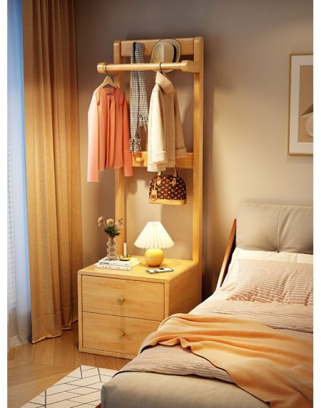 Kệ Treo Quần Áo Gỗ Tối Giản Đa Năng Tiết Kiệm Không Gian