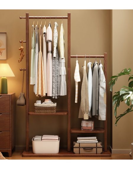 Kệ Treo Quần Áo Gỗ Tự Nhiên 3 Móc Hiện Đại