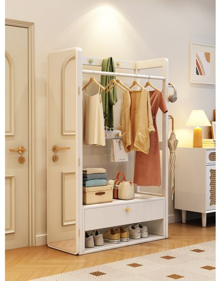Kệ Treo Quần Áo Gỗ Tự Nhiên Có Gương Tiết Kiệm Không Gian Kệ Treo Quần Áo Gỗ Tự Nhiên Có Gương Tiết Kiệm Không Gian