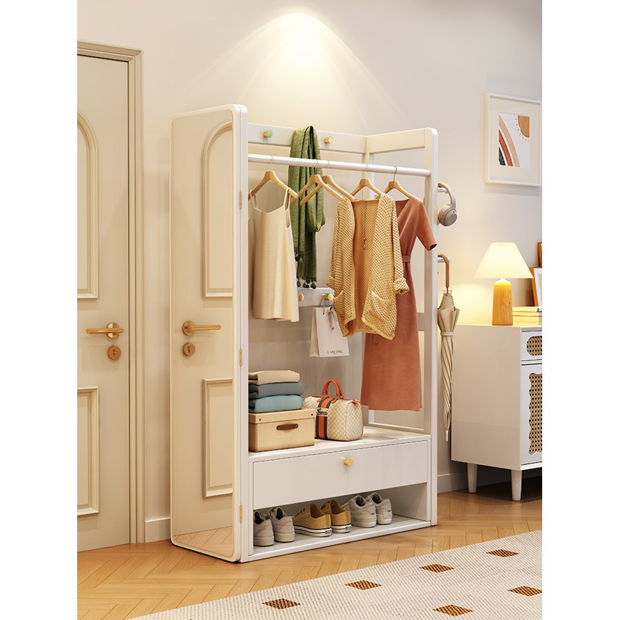 Kệ Treo Quần Áo Gỗ Tự Nhiên Có Gương Tiết Kiệm Không Gian Kệ Treo Quần Áo Gỗ Tự Nhiên Có Gương Tiết Kiệm Không Gian