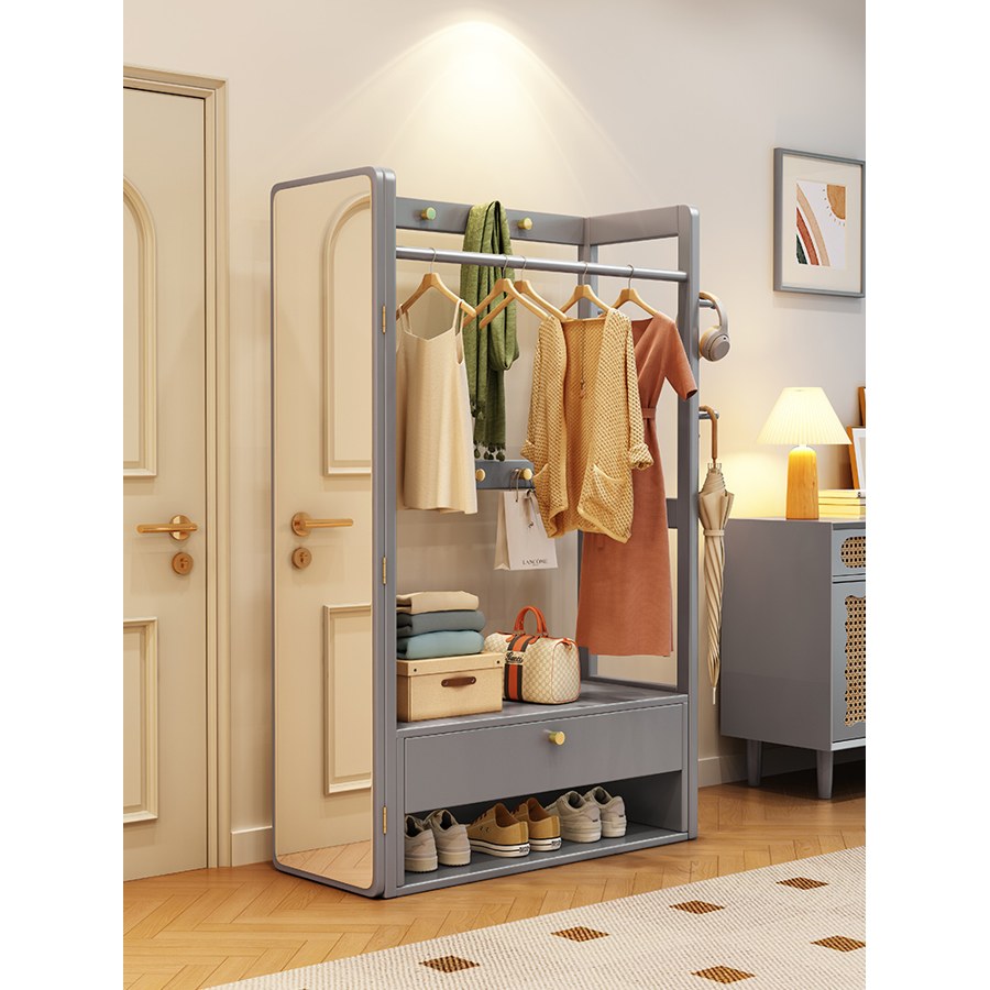 Kệ Treo Quần Áo Gỗ Tự Nhiên Có Gương Tiết Kiệm Không Gian Kệ Treo Quần Áo Gỗ Tự Nhiên Có Gương Tiết Kiệm Không Gian