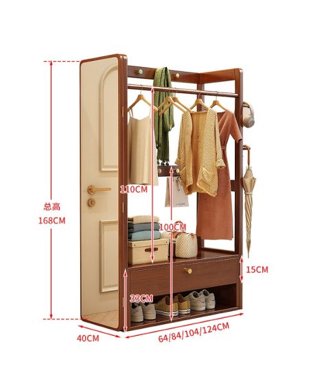 Kệ Treo Quần Áo Gỗ Tự Nhiên Có Gương Tiết Kiệm Không Gian Kệ Treo Quần Áo Gỗ Tự Nhiên Có Gương Tiết Kiệm Không Gian