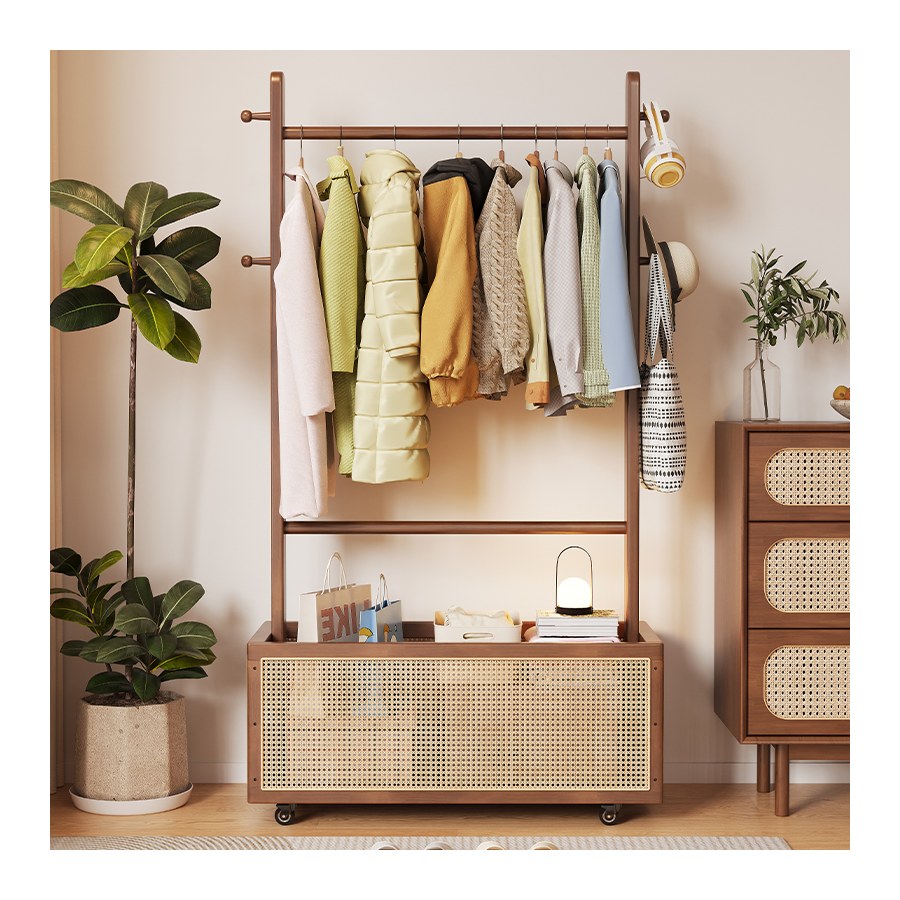 Kệ Treo Quần Áo Gỗ Tự Nhiên Đa Năng Sang Trọng Kệ Treo Quần Áo Gỗ Tự Nhiên Đa Năng Sang Trọng