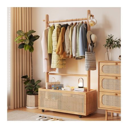 Kệ Treo Quần Áo Gỗ Tự Nhiên Đa Năng Sang Trọng