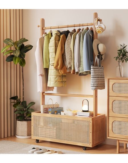 Kệ Treo Quần Áo Gỗ Tự Nhiên Đa Năng Sang Trọng