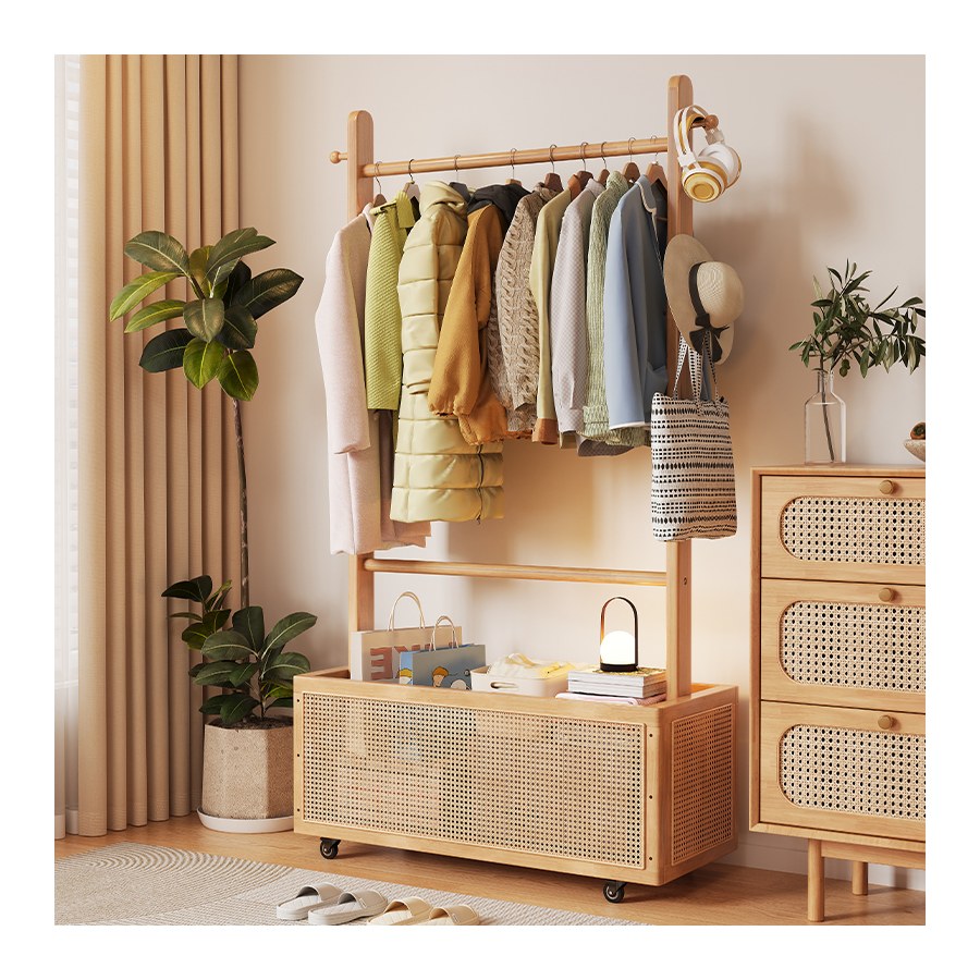 Kệ Treo Quần Áo Gỗ Tự Nhiên Đa Năng Sang Trọng Kệ Treo Quần Áo Gỗ Tự Nhiên Đa Năng Sang Trọng