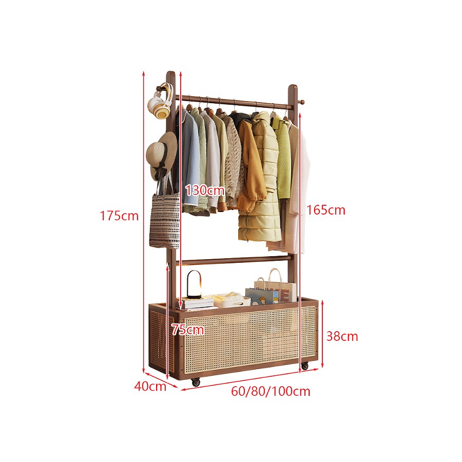 Kệ Treo Quần Áo Gỗ Tự Nhiên Đa Năng Sang Trọng Kệ Treo Quần Áo Gỗ Tự Nhiên Đa Năng Sang Trọng