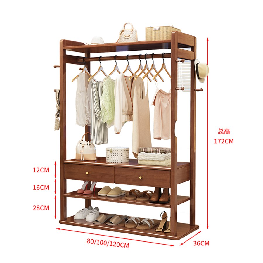 Kệ Treo Quần Áo Gỗ Tự Nhiên Hiện Đại Có Ngăn Kéo Kệ Treo Quần Áo Gỗ Tự Nhiên Hiện Đại Có Ngăn Kéo