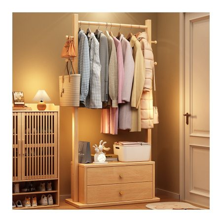 Kệ Treo Quần Áo Gỗ Tự Nhiên Thiết Kế Hiện Đại Tiết Kiệm Không Gian