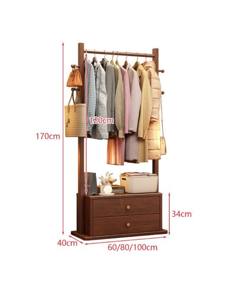 Kệ Treo Quần Áo Gỗ Tự Nhiên Thiết Kế Hiện Đại Tiết Kiệm Không Gian