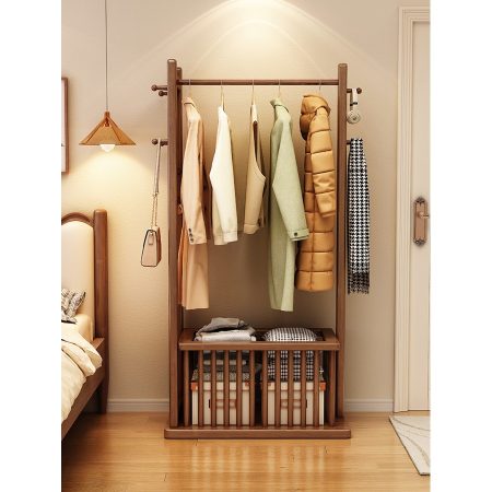 Kệ Treo Quần Áo Gỗ Tự Nhiên Thiết Kế Tối Giản Đa Năng