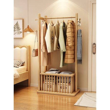 Kệ Treo Quần Áo Gỗ Tự Nhiên Thiết Kế Tối Giản Đa Năng