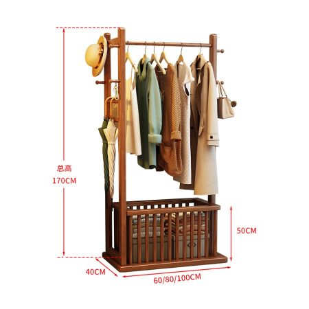 Kệ Treo Quần Áo Gỗ Tự Nhiên Thiết Kế Tối Giản Đa Năng