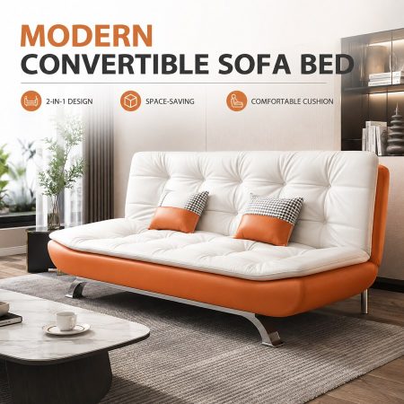 Sofa Giường Da Công Nghiệp Hiện Đại Có Thể Gập