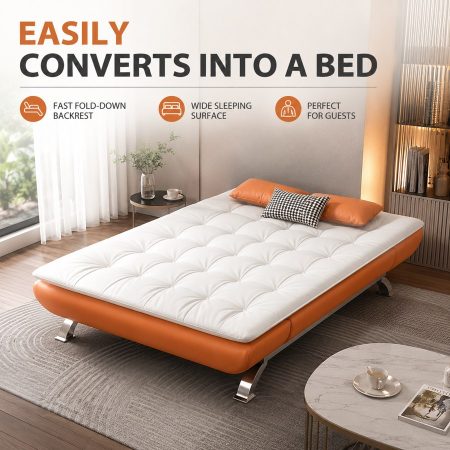 Sofa Giường Da Công Nghiệp Hiện Đại Có Thể Gập