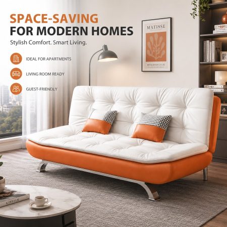 Sofa Giường Da Công Nghiệp Hiện Đại Có Thể Gập