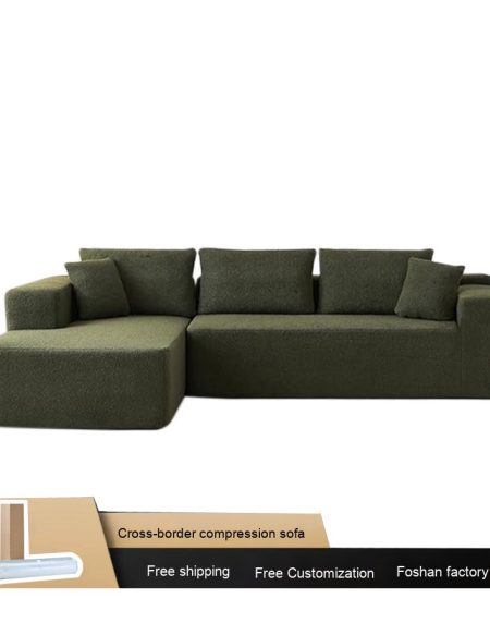 Sofa Giường Gấp Vải Lông Cừu Hiện Đại