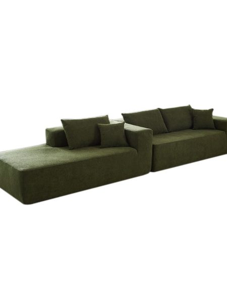 Sofa Giường Gấp Vải Lông Cừu Hiện Đại