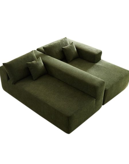 Sofa Giường Gấp Vải Lông Cừu Hiện Đại
