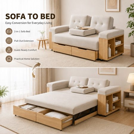 Sofa Giường Vải Nỉ Cao Cấp Đa Năng Tiết Kiệm Không Gian Sofa Giường Vải Nỉ Cao Cấp Đa Năng Tiết Kiệm Không Gian