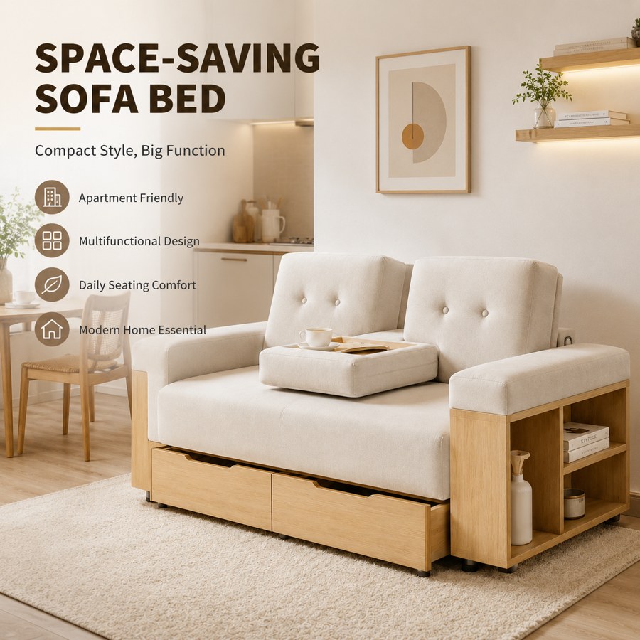 Sofa Giường Vải Nỉ Cao Cấp Đa Năng Tiết Kiệm Không Gian Sofa Giường Vải Nỉ Cao Cấp Đa Năng Tiết Kiệm Không Gian