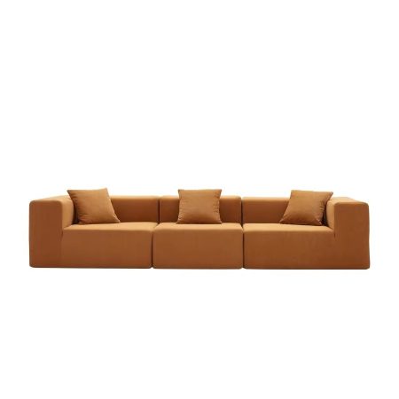 Sofa L Hình Vải Nỉ Đệm Xốp Cao Cấp Cho Phòng Khách