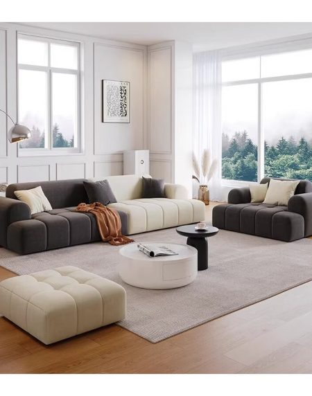 Sofa Văng Nhung 3 Chỗ Hiện Đại Đệm Xốp