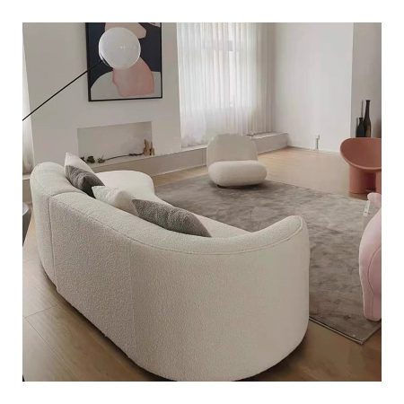 Sofa Văng Vải Nhung Hiện Đại L Hình Đẹp