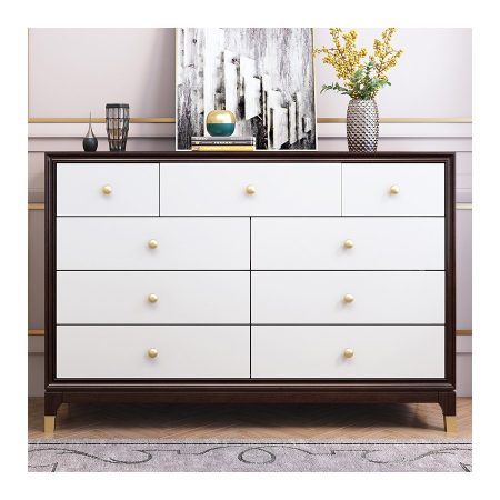 Tủ Đựng Đồ Gỗ Cherry 9 Ngăn Phong Cách Hiện Đại
