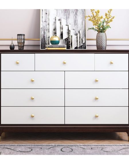 Tủ Đựng Đồ Gỗ Cherry 9 Ngăn Phong Cách Hiện Đại