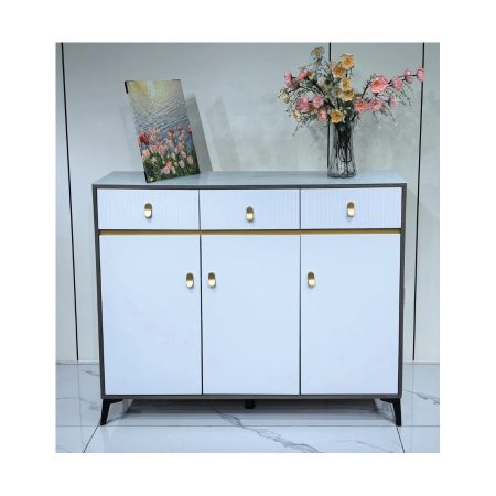 Tủ Giày Kính Hiện Đại Chất Liệu MDF 2 Tầng