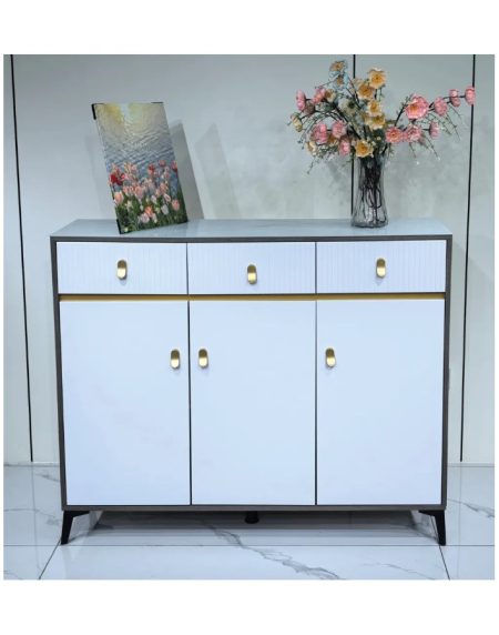 Tủ Giày Kính Hiện Đại Chất Liệu MDF 2 Tầng