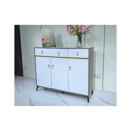 Tủ Giày Kính Hiện Đại Chất Liệu MDF 2 Tầng