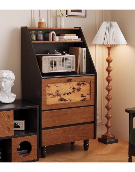 Tủ Gỗ Vintage 4 Ngăn Để Phòng Khách Hiện Đại Tủ Gỗ Vintage 4 Ngăn Để Phòng Khách Hiện Đại