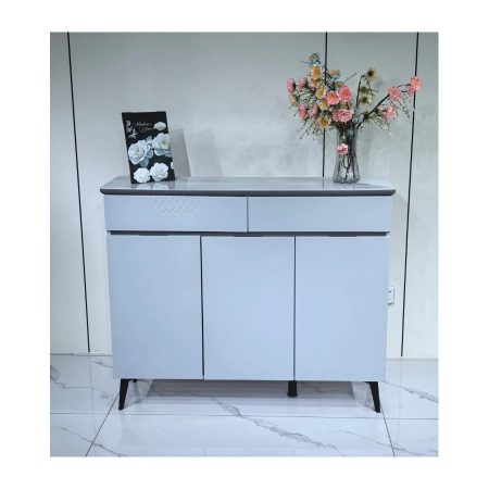 Tủ Kệ Giày Kính Hiện Đại 2 Tầng Lưu Trữ