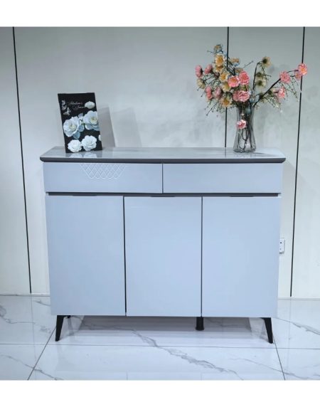 Tủ Kệ Giày Kính Hiện Đại 2 Tầng Lưu Trữ