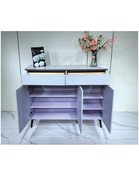 Tủ Kệ Giày Kính Hiện Đại 2 Tầng Lưu Trữ