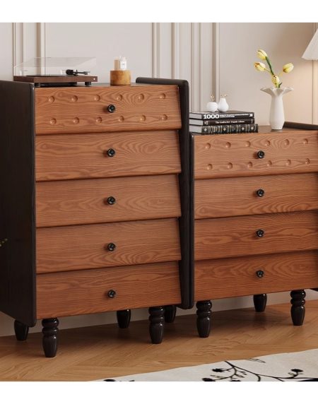 Tủ Kệ Gỗ Tự Nhiên 4 Ngăn Phong Cách Cổ Điển