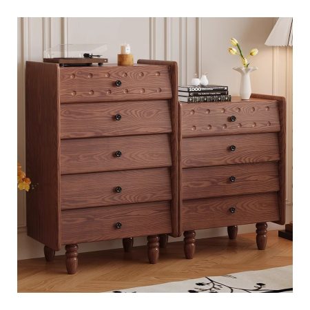 Tủ Kệ Gỗ Tự Nhiên 4 Ngăn Phong Cách Cổ Điển