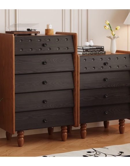 Tủ Kệ Gỗ Tự Nhiên 4 Ngăn Phong Cách Cổ Điển