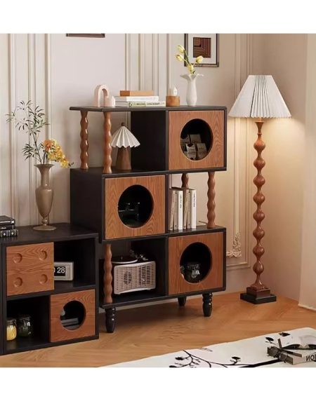Tủ Kệ Gỗ Tự Nhiên Hiện Đại Có Ngăn Kéo