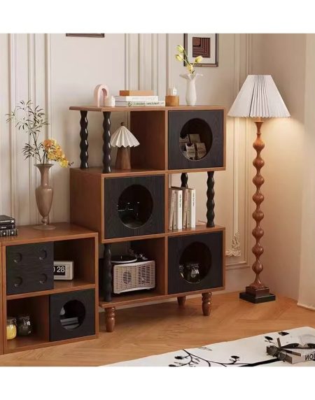 Tủ Kệ Gỗ Tự Nhiên Hiện Đại Có Ngăn Kéo