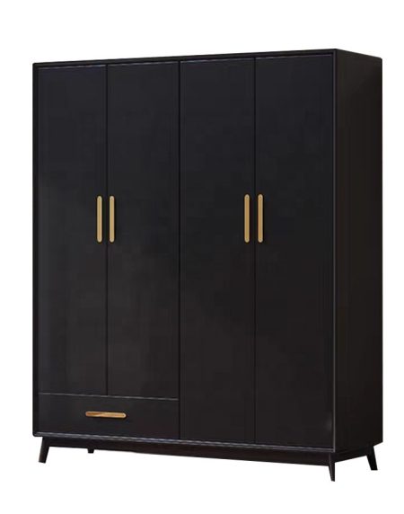 Tủ Quần Áo Gỗ Tự Nhiên 4 Cửa Hiện Đại Có 11 Kệ và 2 Ngăn Kéo Tủ Quần Áo Gỗ Tự Nhiên 4 Cửa Hiện Đại Có 11 Kệ và 2 Ngăn Kéo