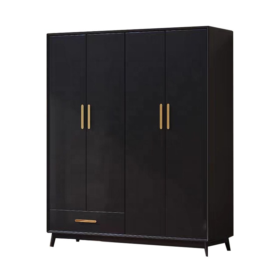 Tủ Quần Áo Gỗ Tự Nhiên 4 Cửa Hiện Đại Có 11 Kệ và 2 Ngăn Kéo Tủ Quần Áo Gỗ Tự Nhiên 4 Cửa Hiện Đại Có 11 Kệ và 2 Ngăn Kéo