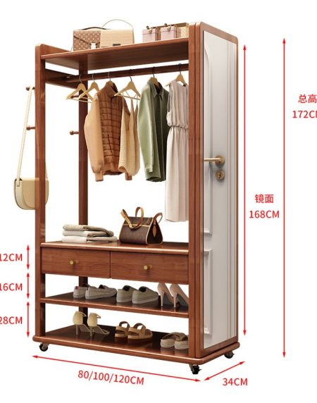 Tủ Quần Áo Gỗ Tự Nhiên Có Gương Đứng Độc Lập Tủ Quần Áo Gỗ Tự Nhiên Có Gương Đứng Độc Lập