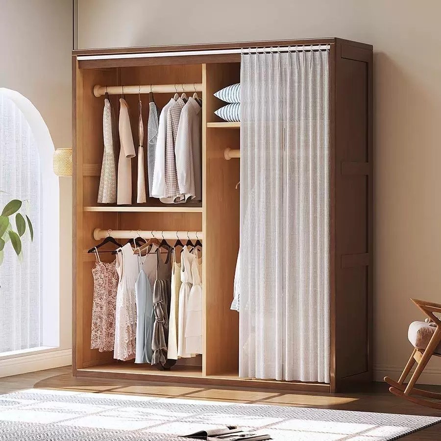 Tủ Quần Áo Gỗ Tự Nhiên Có Kệ Để Đồ Tiện Lợi Tủ Quần Áo Gỗ Tự Nhiên Có Kệ Để Đồ Tiện Lợi