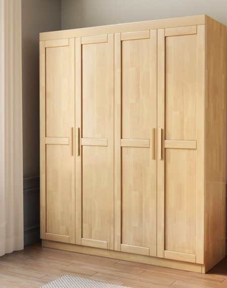 Tủ Quần Áo Gỗ Tự Nhiên Đứng Độc Lập Dung Tích Lớn