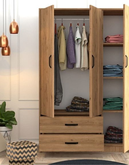 Tủ Quần Áo Gỗ Tự Nhiên Gấp Gọn Kiểu Mở Cửa